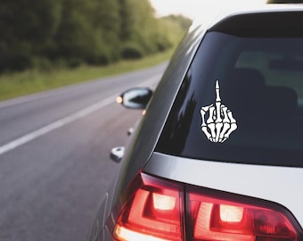Middle Finger Skeleton, Middle Finger Skeleton Decal, Middle Finger Vinyl Decal, Middle Finger Laptop Decal, Middle Finger Tumbler Decal