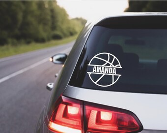 Basketball, Basketball Decal, Custom Basketball Decal, Custom Basketball Vinyl Decal, Car Decal, Truck Decal, Laptop Decal
