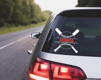 Baseball, Baseball Decal, Custom Baseball Decal, Custom Baseball Vinyl Decal, Car Decal, Truck Decal, Tumbler Decal, Laptop Decal