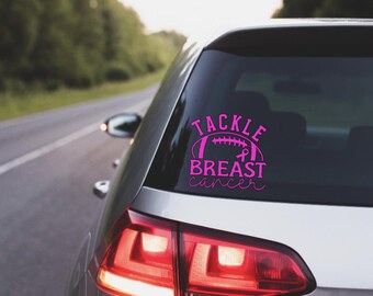 Breast Cancer, Breast Cancer Decal, Breast Cancer Awareness, Breast Cancer Awareness Decal, Breast Cancer Football Decal, Cancer Car Decal