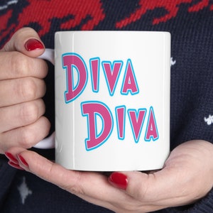 Diva Diva 11oz Tasse | Anime Kunst, Rock Musik, Gitarre Mädchen, Vocaloid, Miku Fan, Anime Liebhaber Geschenk, stilvolles Mitarbeiter Geschenk, Büro Becher, lustiges Geschenk
