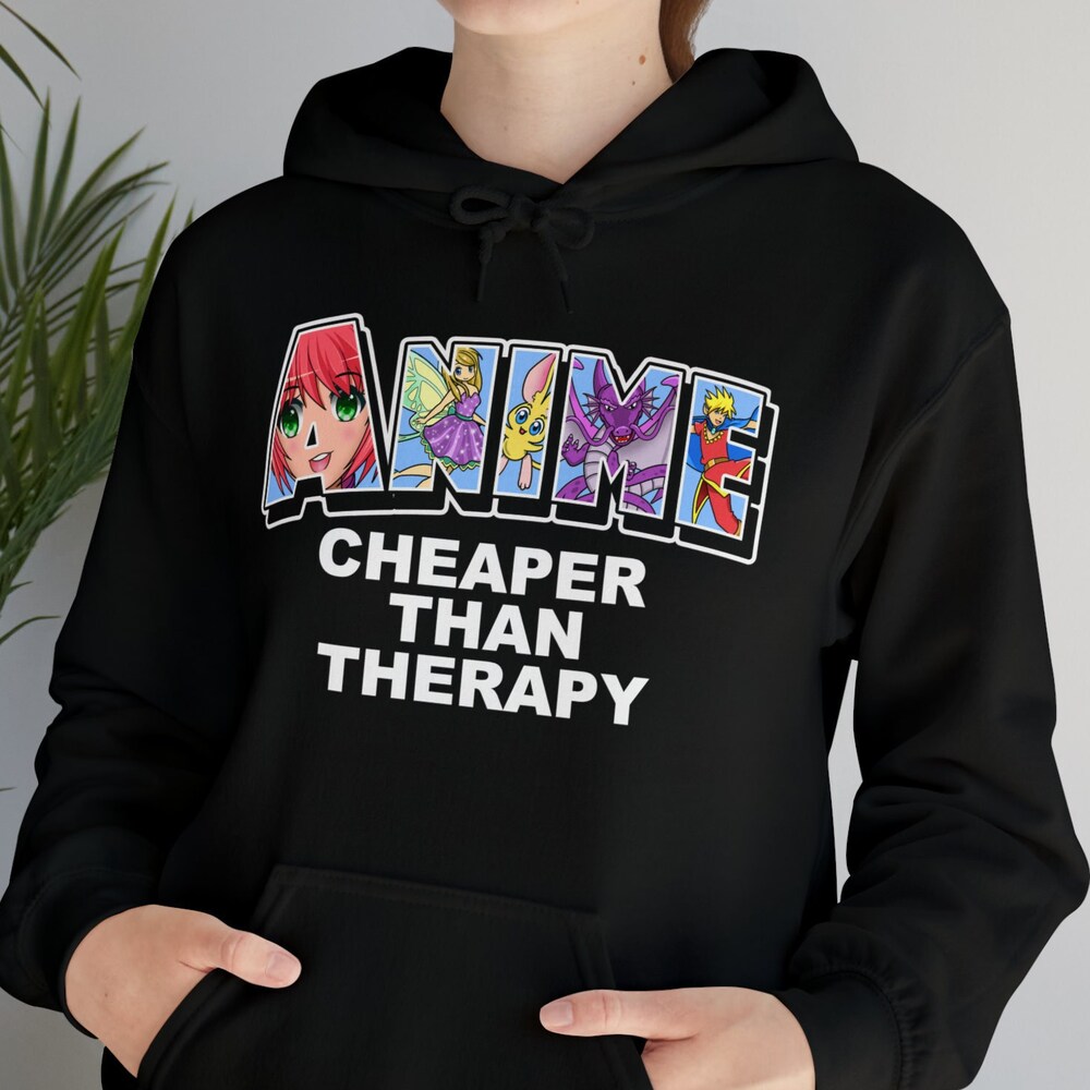 Anime Cheaper Than Therapy | Unisex Hoodie, Anime Lover Gift, Manga Reader, Anime Characters, Anime Art, Who Loves Anime, Japanese Culture New Hoodies