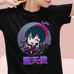 Fallen Angel | Unisex T-Shirt, Anime Art, Goth Style, Gothic Tee, Grunge Emo, Anime Lover Gift, Manga Reader, Cute Chibi Shirt, Goth Fashion