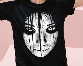 T-shirt met Haunted Face | Griezelig Halloween-shirt