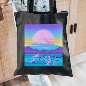Tote Bag Bag Fuji Kunst Japanische Szene Romantische Stil Kawaii Harajuku Fashion Japan ästhetik Geschenk Cottagecore Geschenkidee Anime Fan