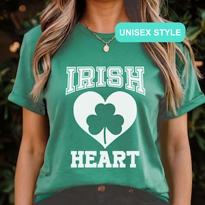 IRISH HEART T-Shirt | Unisex, Ireland Shirt, Ireland Gift, Ireland Flag Gift, Ireland Travel Shirt, St Patricks Day Gift For Him or Her