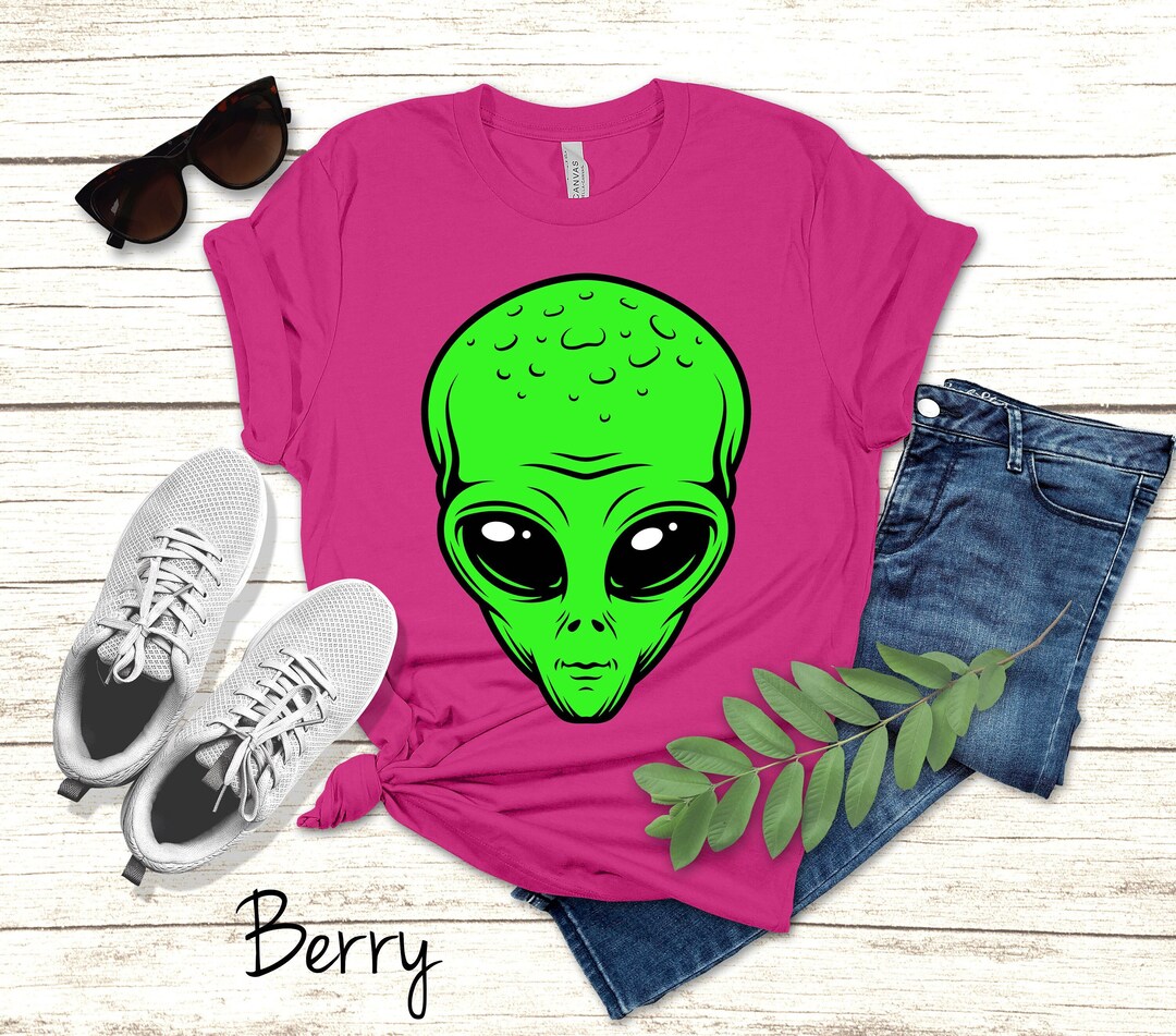 ALIEN FACE Tee | Unisex, Space Alien T-shirt, Science Outer Space Geek ...
