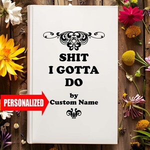 Carnet cartonné personnalisé amusant avec nom personnalisé, cadeau humoristique, carnet de soins personnels, journal de guérison, cadeau de remerciement amusant pour un collègue