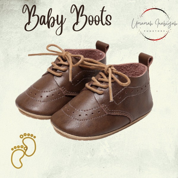 Chaussures de bébé en cuir véritable faites à la main | Tige respirante | Chaussures de bébé First Walker de haute qualité | Antidérapant | Richelieus bébé | Chaussures Oxford bébé