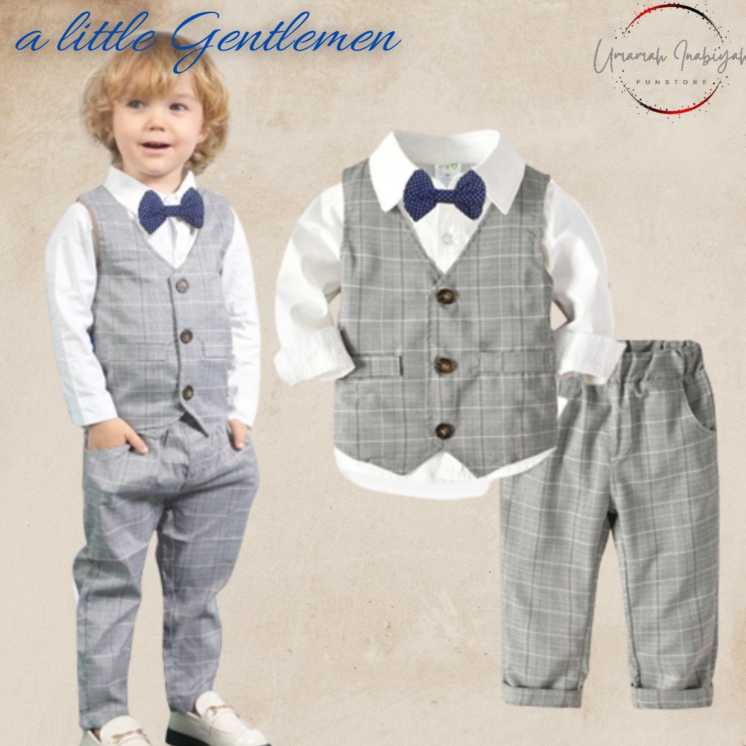 Baby Boy Gentleman Suit Baby Boy 1st Birthday Baby Boy Tux Etsy