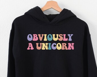 Obviously A Unicorn Hoodie: Unisex Soft Cotton Blend