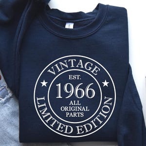 Vintage 1966 Birthday Sweatshirt, 60th Birthday Gift