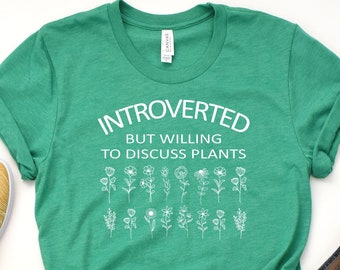 Funny Introvert Plant T-Shirt: Botanical Design