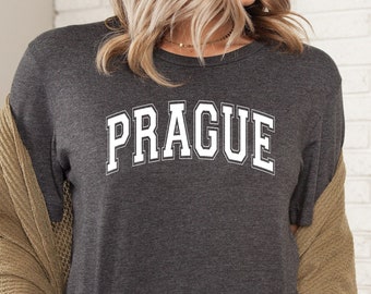 Prague T-Shirt: Czech Republic Soft Cotton Tee