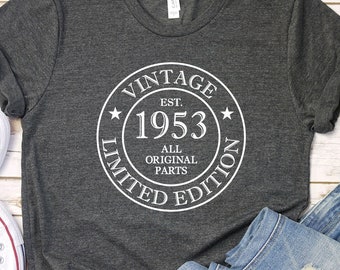 Vintage 1953 Shirt, Awesome Since 1953, 73rd Birthday Shirt, Born In 1953, 73 Years Old Birthday, 73rd Birthday Shirt, 1953 Birthday, LDA641
