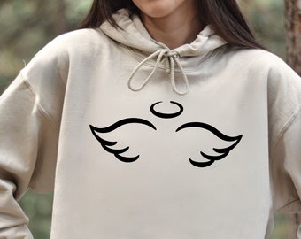 Angel Wings Graphic Hoodie, Unisex Mom Gift