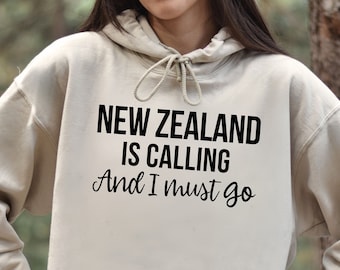 New Zealand Is Calling Hoodie, Vacation Travel Shirt