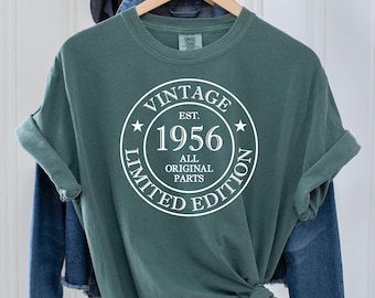 Vintage 1956 Comfort Colors 70th Birthday Shirt