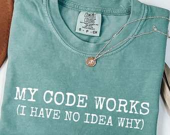 Comfort Colors Coding Shirt: Computer Science Gift, Soft Cotton Tee