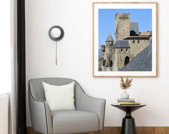 Carcassonne Castle PRINTABLE Artwork, Downloadable Prints, Printable Wall Art, Digital Download, Digital Artwork