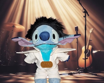 Elvis Jumpsuit Outfit for nuiMOs with Wig