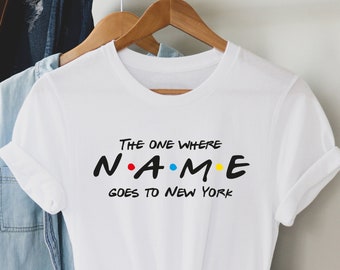 Derjenige, bei dem Sie einen individuellen Namen hinzufügen, geht an ein individuelles New York-T-Shirt, Urlaubs-Shirt, Reise-T-Shirt, personalisiertes Geschenk, Größen für Erwachsene und Kinder.