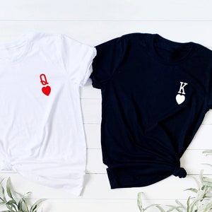 King Queen Shirts Set for Couples Matching T-Shirts Men XXL/Women