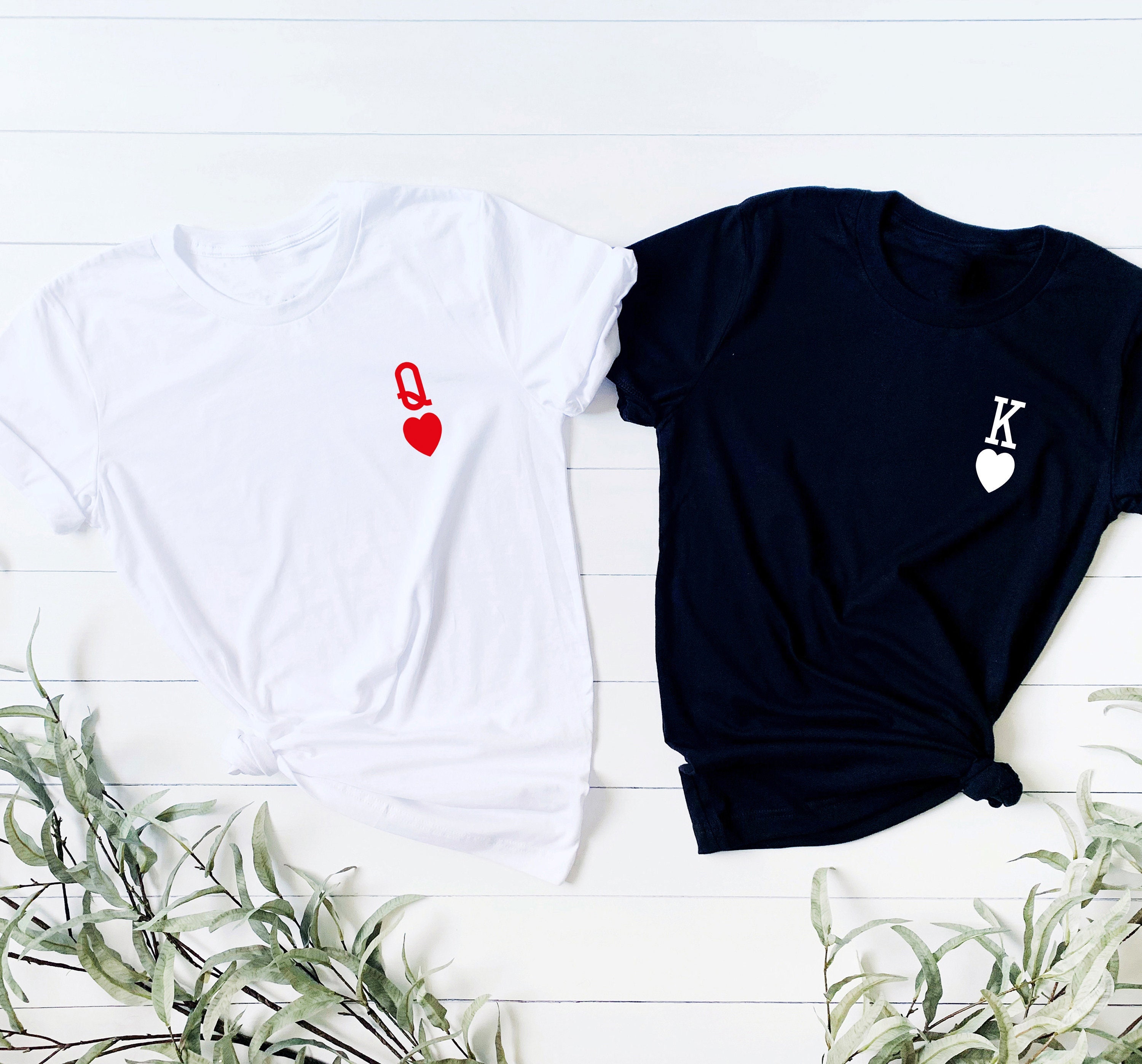 Picontshirt King And Queen Crowns Coppia Di Magliette Abbinate Per Lui E Per Lei, Bianco, Men M - Foto 2