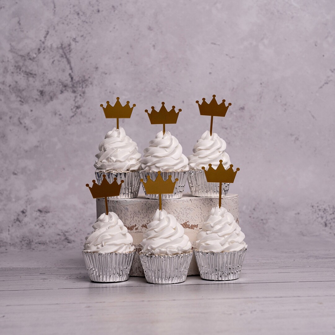 Crown Cupcake Topper, Crown Topper, Birthday Topper, Perspex Cake ...