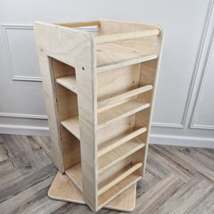 Deluxe | Rotating bookcase | bookshelf | toy storage | babyroom | softwood | swivel base image 5