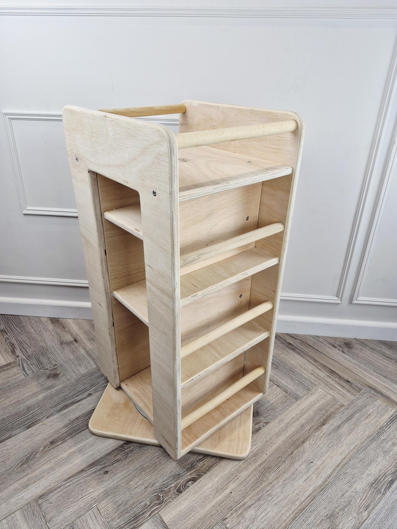 Deluxe | Rotating bookcase | bookshelf | toy storage | babyroom | softwood | swivel base image 5