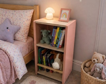 Nursery Bookshelf Table | Bedside Lamp Stand, Toy Storage