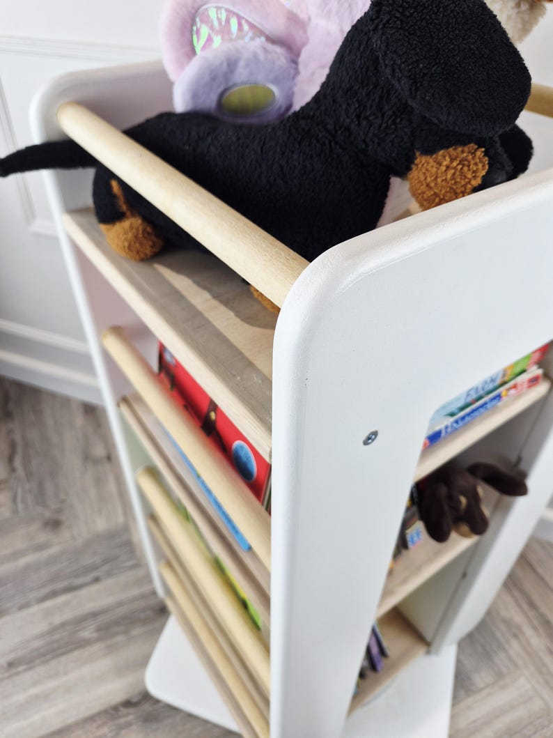 Deluxe | Rotating bookcase | bookshelf | toy storage | babyroom | softwood | swivel base image 4