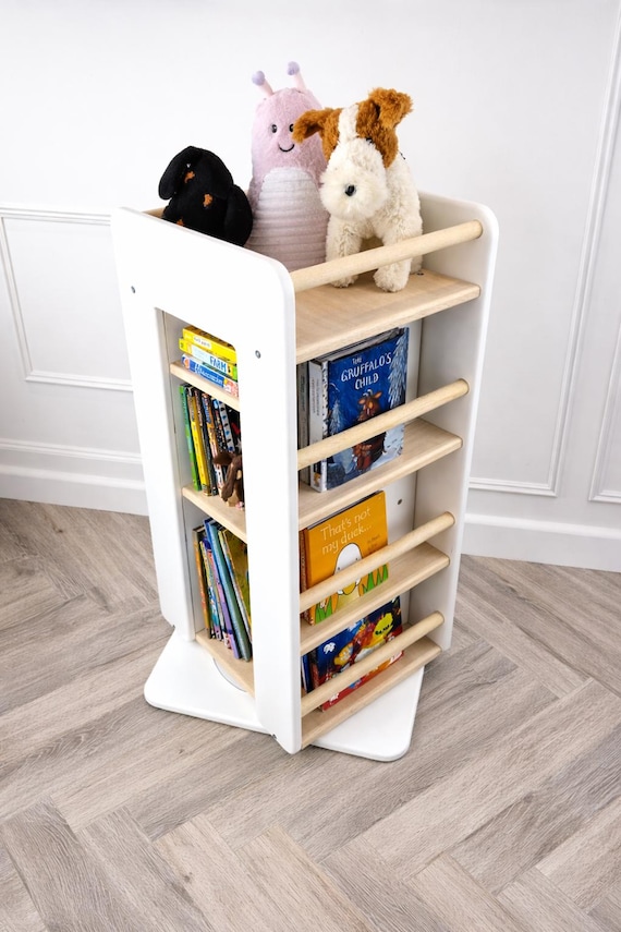 Deluxe | Rotating bookcase | bookshelf | toy storage | babyroom | softwood | swivel base