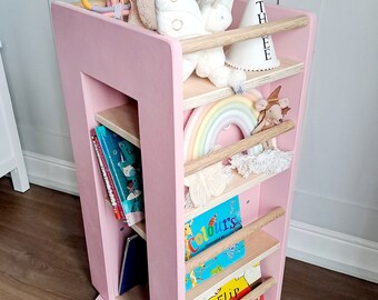 Deluxe | Rotating bookcase | bookshelf | toy storage | babyroom | hardwood | swivel base