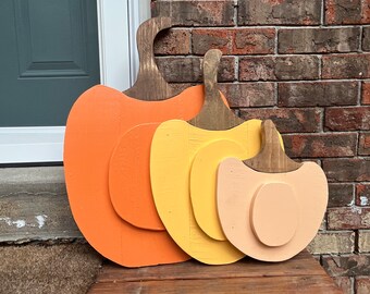 Handmade Fall Decorative Pumpkins, Front Porch Decor, Minimalist Decor