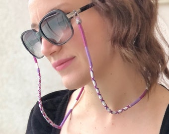 Purple Lilac Sunglasses Chain: Boho Eyeglasses Holder