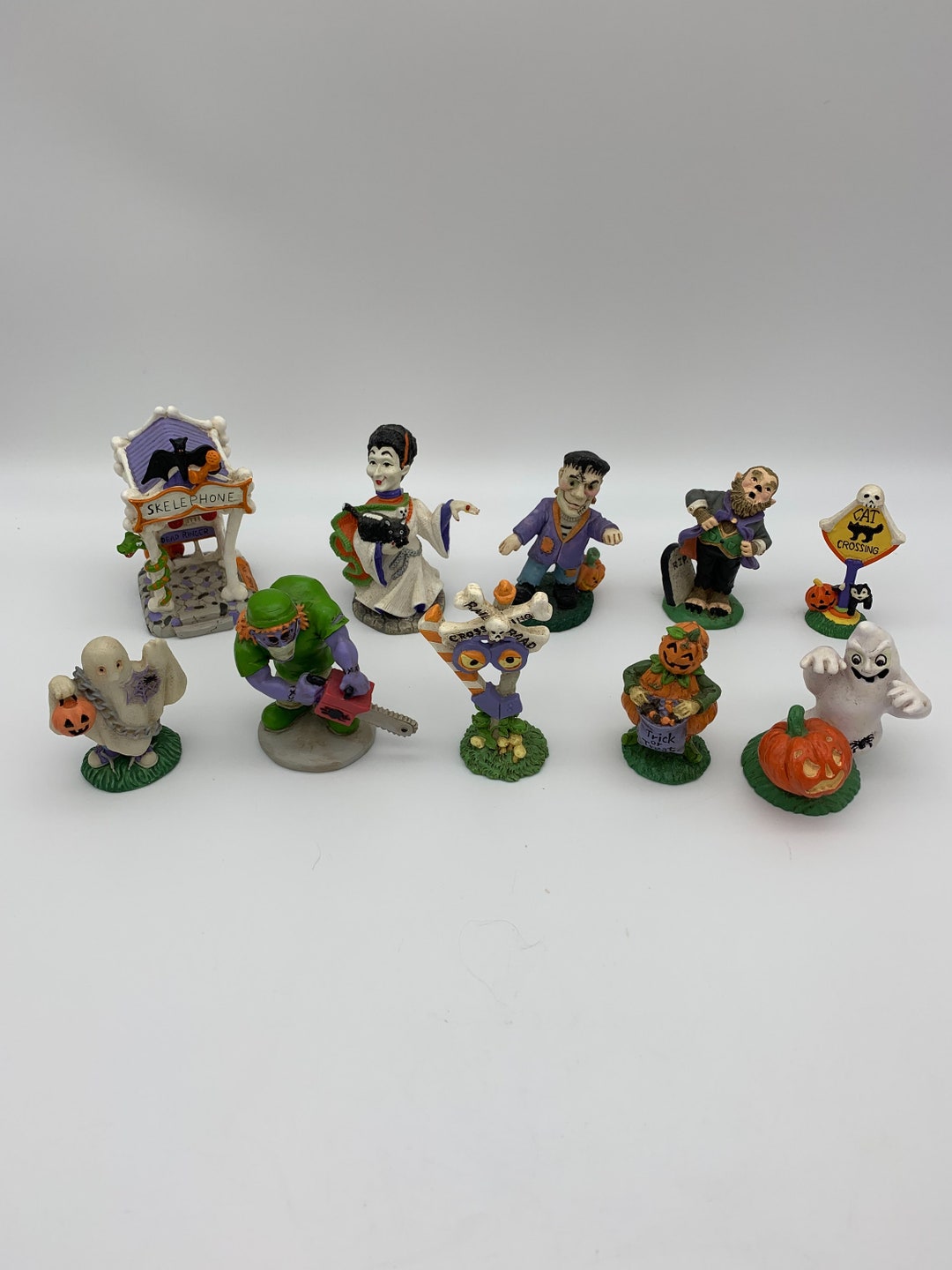 Vintage Creepy Hollow Halloween Figurines Lot of 10 Figurines Etsy