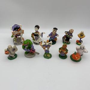 Vintage Creepy Hollow Halloween Figurines - Lot Of 10 Figurines