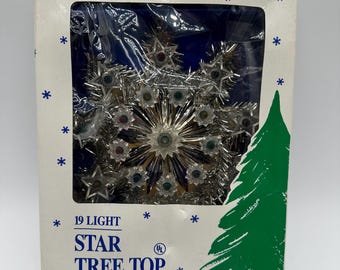 Vintage NOMA 19 Light Star Tree Top With Box - Tested