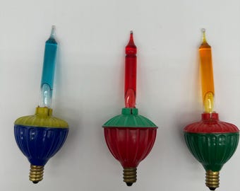 Set Of 3 Vintage NOMA Bubble Lites Bulbs - UNTESTED (READ)