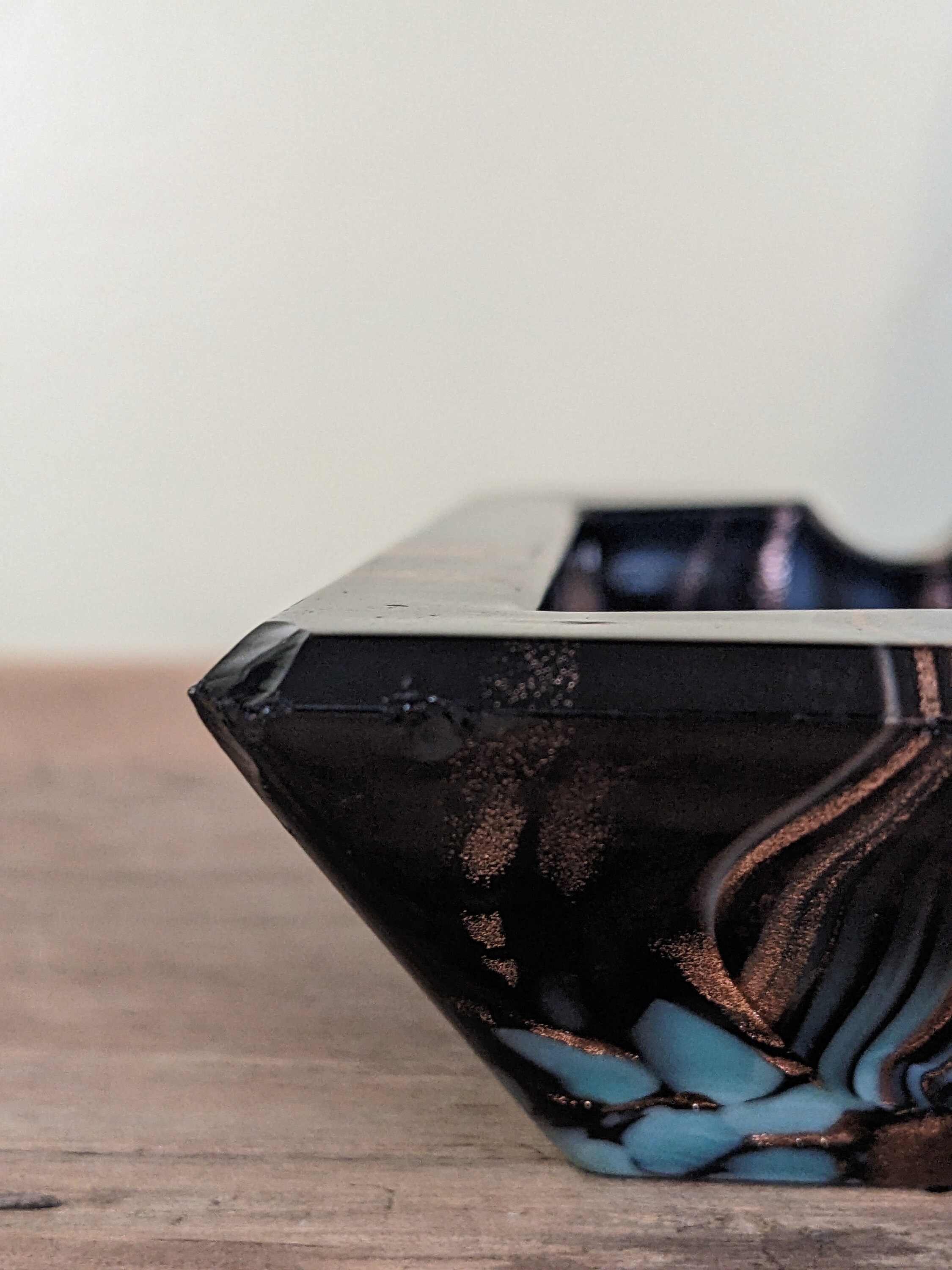 Italian Glass Ashtray Etsy