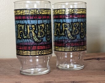 Arbys Stained Glass Glasses - Etsy