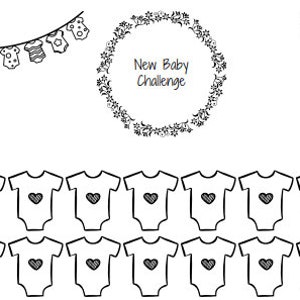New Baby savings challenge in dollar A6 digital
