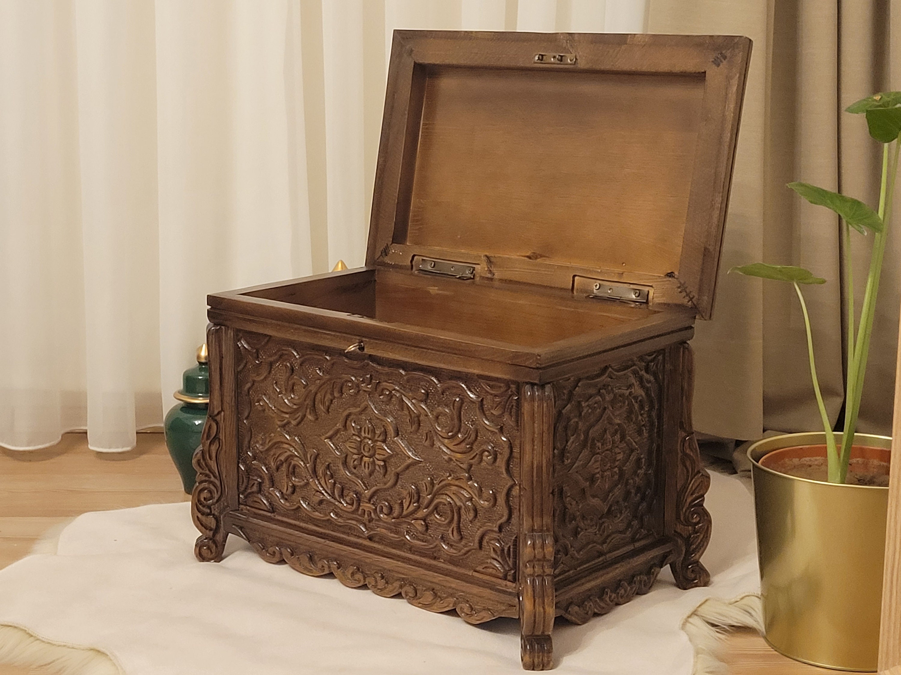 Tall Blanket Chest Etsy