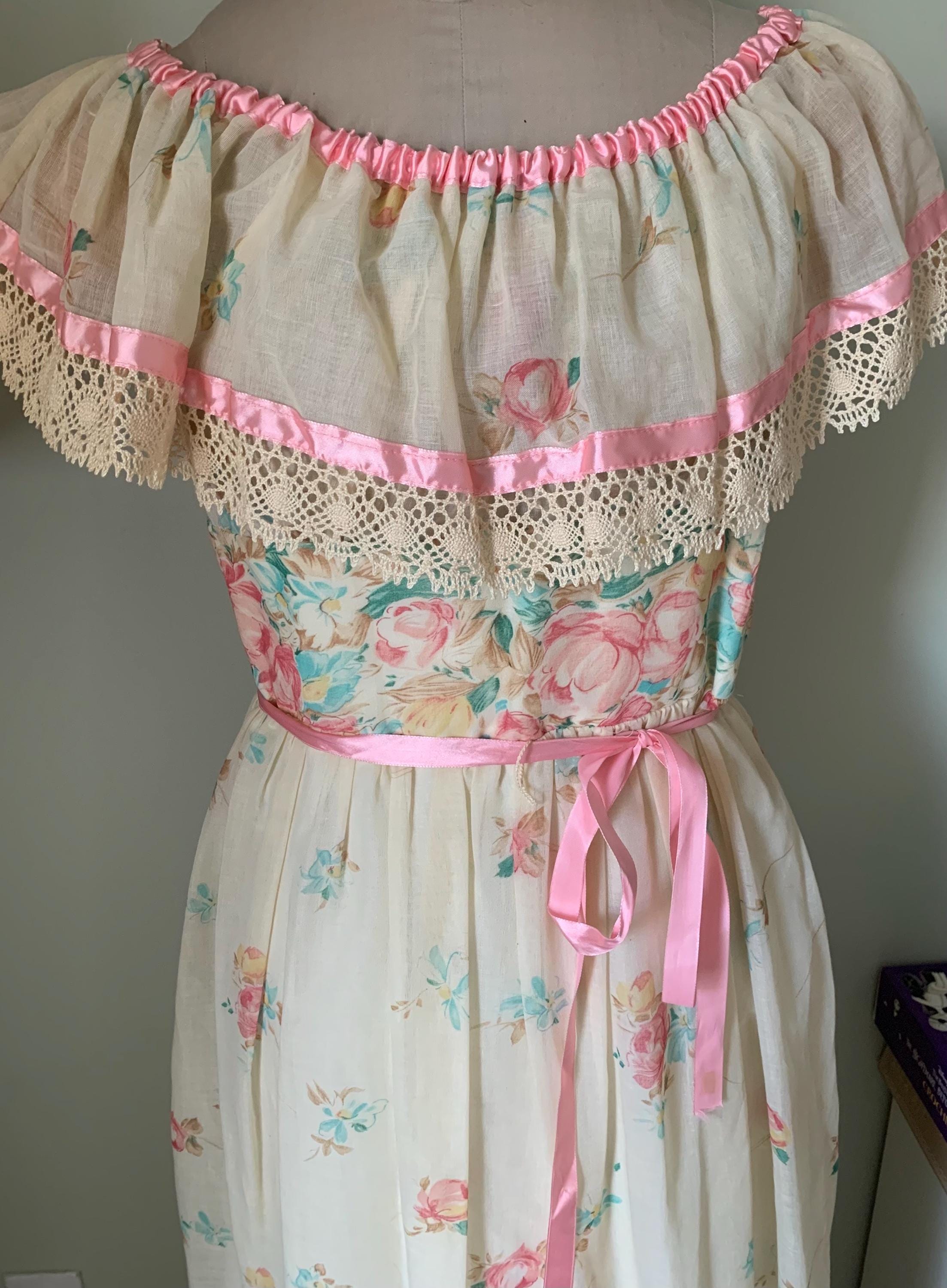 white off the shoulder dress with flowers Wildflowers Garden Gown– Teuta Matoshi