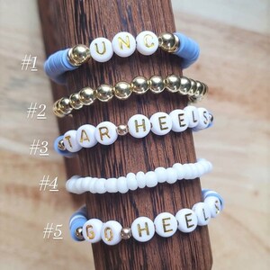 UNC Bracelet, Tar Heels, UNC Jewelry, Tar Heels Bracelet, UNC, North Carolina Basketball, Go Tar Heels, Tar Heels Jewelry, ncaa jewelry