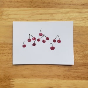 Carte postale cerise