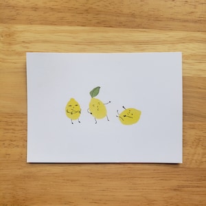 Carte postale citron