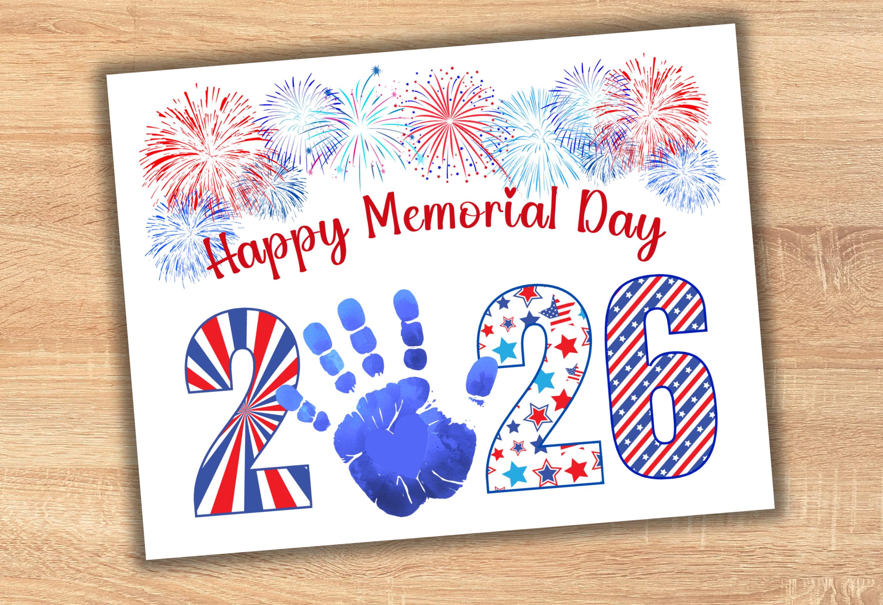 41 Easy Patriotic Crafts for Kids Even Parents Will Love 9 Memorial Day Handprint Craft Keepsake, Patriotic Handprint Art…
